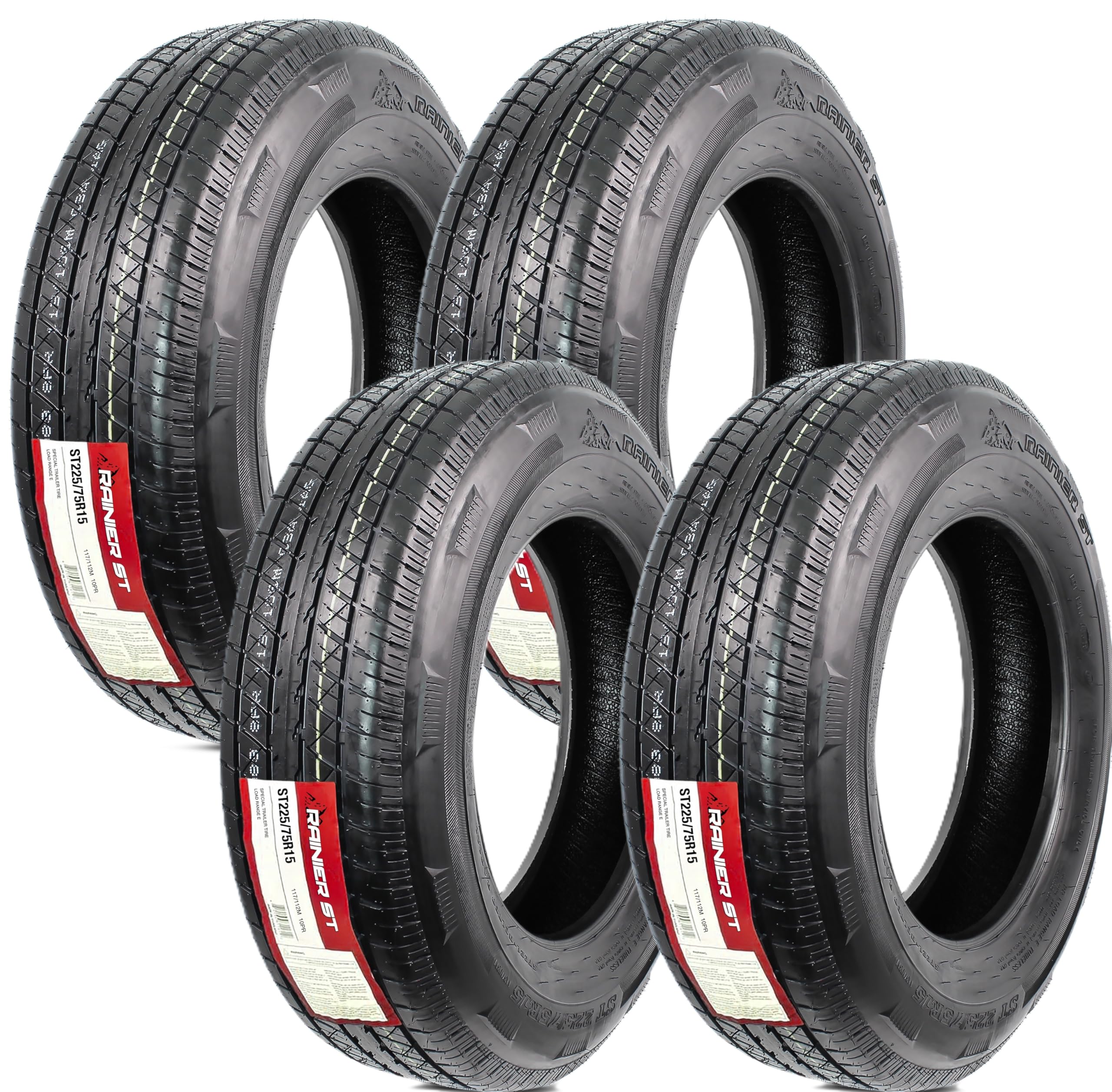 Amazon.com: eCustomrim 4-Pack ST225/75R15 DEEP TREAD Radial
